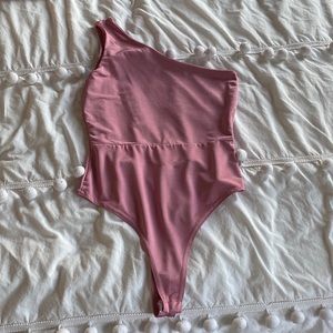 Light pink one strap bodysuit